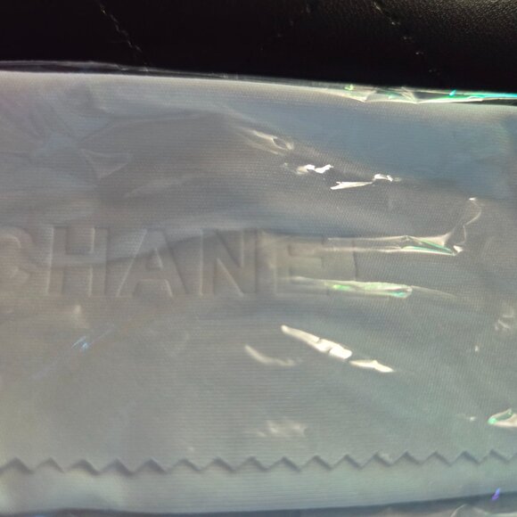 Chanel Black Quilted Leather Shield Sunglasses/Grey Lenses - 4155Q - Never Worn - Picture 11 of 15